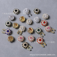 跨境热卖彩色水钻盖子袖扣圆形迷你装饰扣简约衬衫配件现货批发