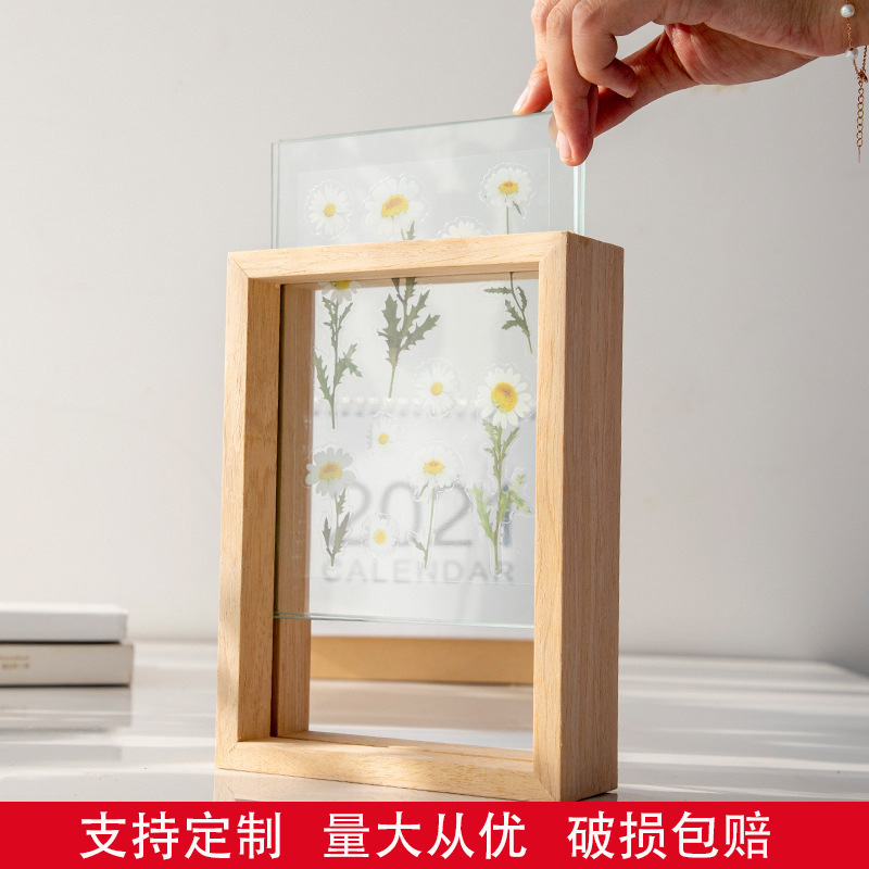 Photo frame from natural wood