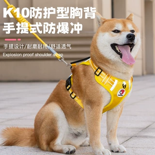 宠物狗狗胸背带遛狗绳牵引绳柯基小型犬背心式防爆冲背带防走丢