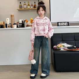 女童卫衣春秋款2025新款洋气儿童春装长袖小女孩春季童装短款上衣