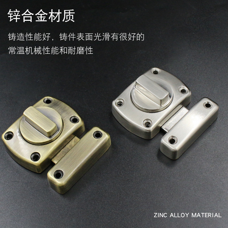 Su popular aleación de zinc engrosada puerta pequeña puerta corredera de cierre izquierda y derecha puerta corredera rojo antiguo perno de la puerta al por mayor