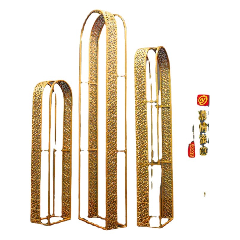 Baijie boda apoyos hierro arco carretera plomo tema boda pista decoración etapa de bienvenida en el lugar adornos de decoración