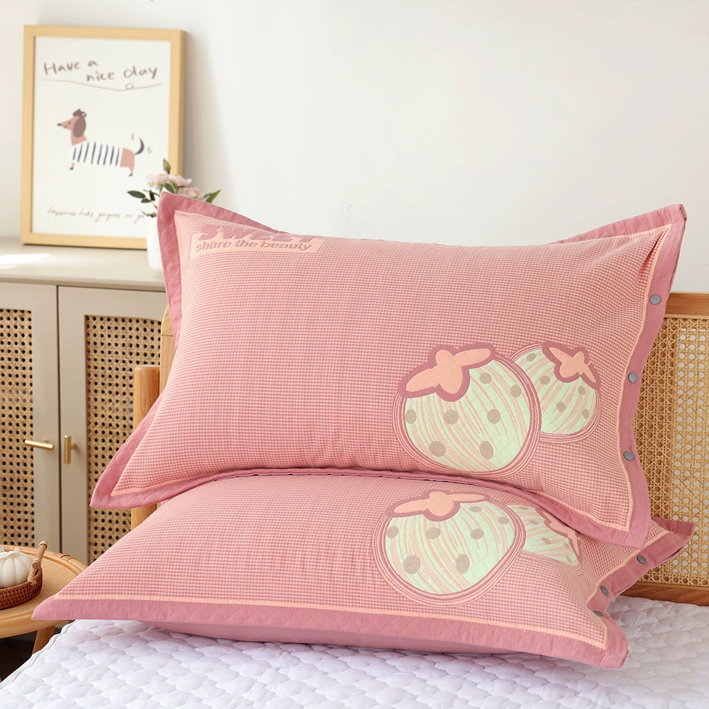 Универсальные наволочки из чистого хлопка и марли на кнопках, пара бытовых латексных наволочек для взрослых, чехлы для подушек из чистого хлопка.