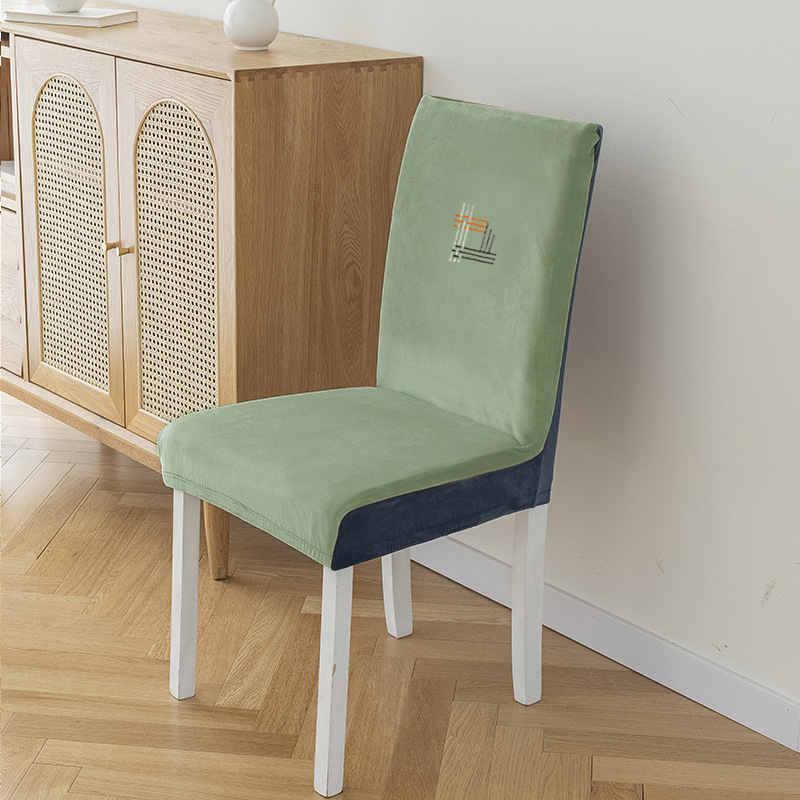 Cubierta de silla engrosada simple moderna antideslizante integrado todo incluido cuatro estaciones cubierta de silla universal cubierta de silla de comedor elástica para el hogar