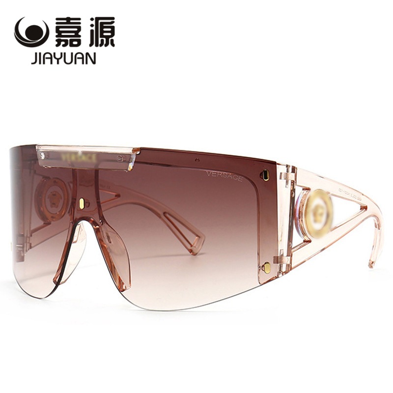2022 New One-piece Sunglasses Female European And American Personality Large-frame Sunglasses Korean Version One-piece Net Red Glasses 4393
