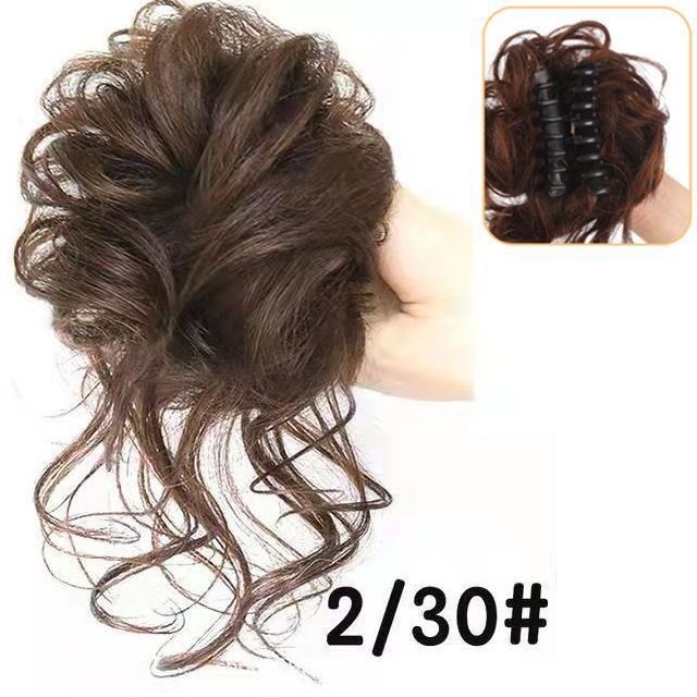 Estilo coreano elegante natural mullido perezoso temperamento peluca larga barba updo peluca bolsa Cheongsam fotografía updo accesorios para el cabello