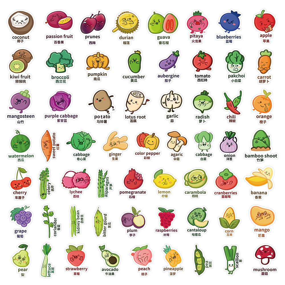 60 original fruit pictures in English