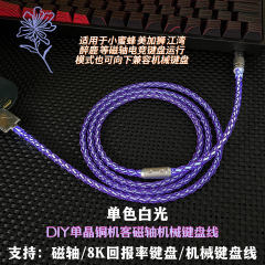 DIY手作りUSB-TypeCカスタム【白色キーボードケーブル】8k電気競争磁気軸機械キーボード充電ケーブル