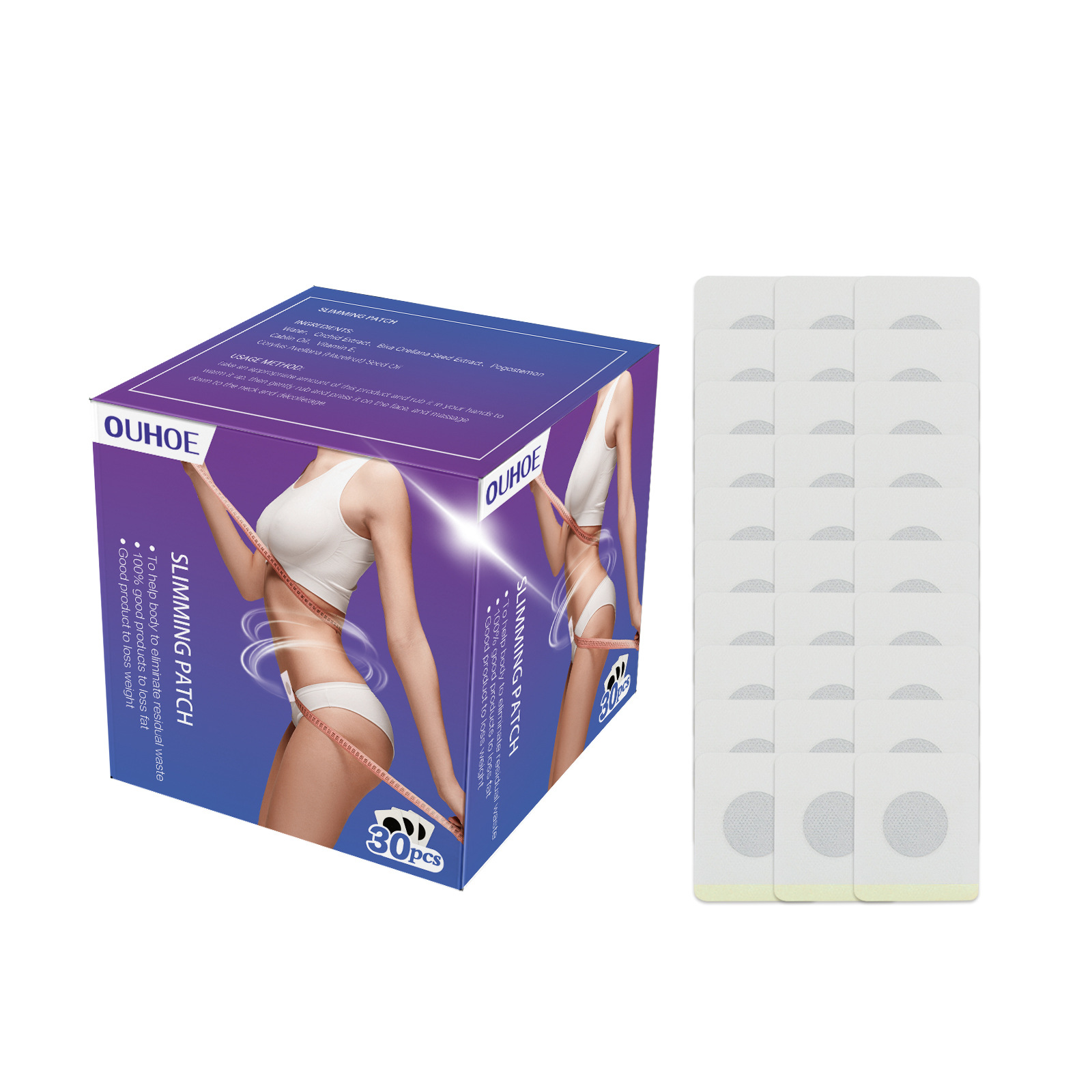OUHOE herbal slimming navel patch for shaping beautifying body, belly, firm the thigh muscles, and lazy_voghion.com