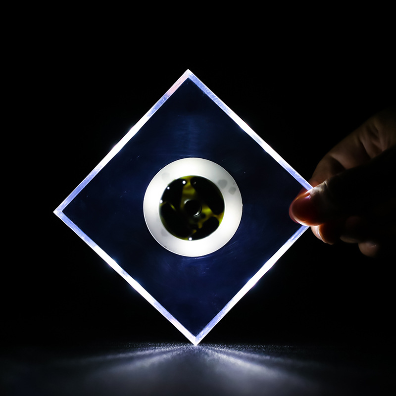 La FÁBRICA DE Shenzhen produce acrílico colorido luminoso Barra de montaña transparente ronda flash LED colorido luz de la montaña