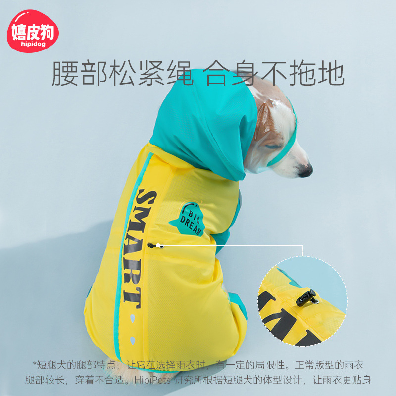 Impermeable Completo de Cuatro Patas para Mascotas Impermeable para Días de Lluvia image 2