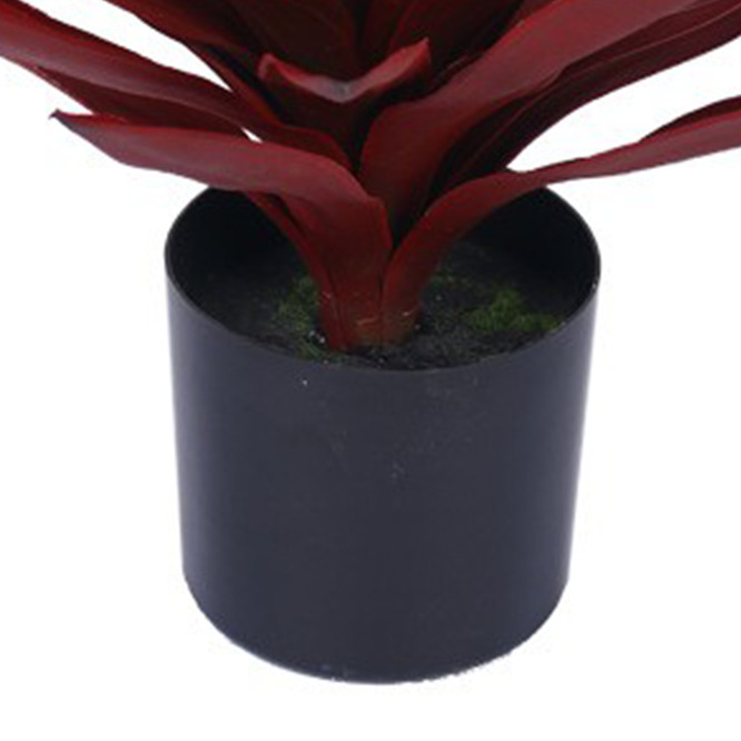 Simulación de agave de hoja roja, gladiolos, plantas en maceta, desierto, plantas verdes falsas, decoraciones de decoración de ventanas, paisajismo de plantas de simulación tropical