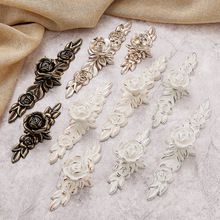 象牙白拉手欧式烤漆柜门拉手现代玫瑰花家具把手单孔白色小把手