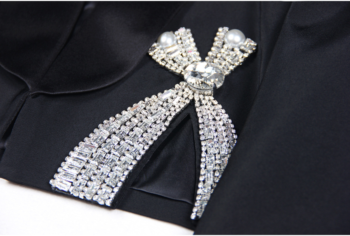 Dames mantelpak met rok elegante lange mouwen herfstset_voghion.com