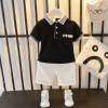 Summer summer clothing, children's set, polo for boys, 2023 collection, children's clothing, with short sleeve, wholesale