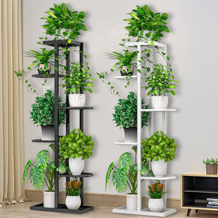 Multi-Layer Flower Stand Special Price Balcony Pothos Hanging Rack Indoor Floor-Standing Storage Rack Iron Art Living Room Flower Pot Rack Hanging Type