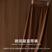 日本宾霸铜氨丝真丝一片式剪裁垂顺显瘦百搭空气裤女ins/tb2640