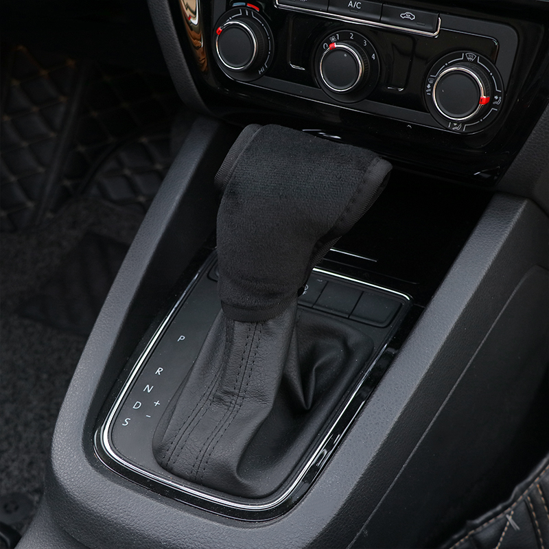 20#기어 핸들 커버 - 일반 스타일 - 피부 친화적인 플러시 천 - 검정색