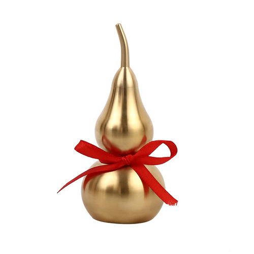 Copper gourd wholesale pendants for home use door-to-door Five Emperors Coins pendants pure copper gourd ornaments glossy copper crafts