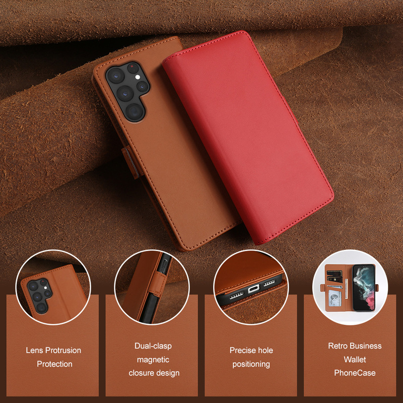 Suitable for Samsung Galaxy S22 Ultra Flip-Top Leather Phone Case Book Cover Protective Cover Suitable for Samsung Galaxy S22 Ultra Flip-Top Leather Phone Case Book Cover Protective Cover