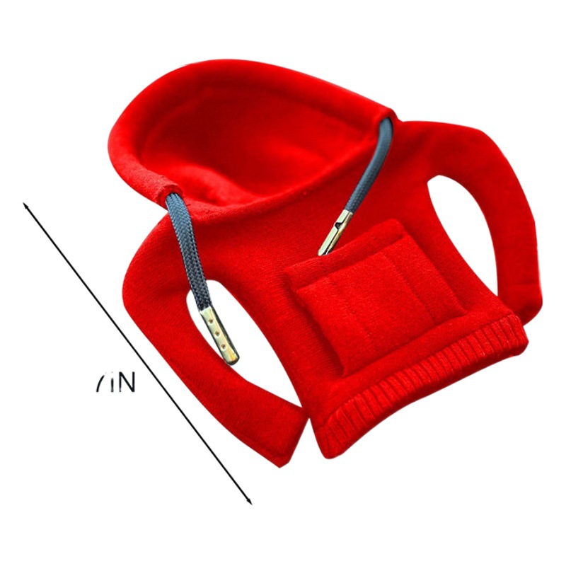 Transfronterizo nuevo creativo coche palanca de cambios con capucha cubierta pequeño suéter decoración palanca de engranajes con capucha decoración al por mayor en stock