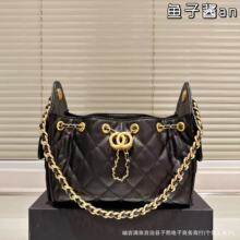 明星同款25 mini hobo时尚百搭鱼子酱单肩甜酷机车包抽绳水桶包