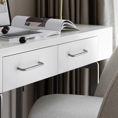 Wholesale stainless steel brushed solid handle kitchen cabinet handles modern minimalist wardrobe cabinet door handles U-shaped small handles