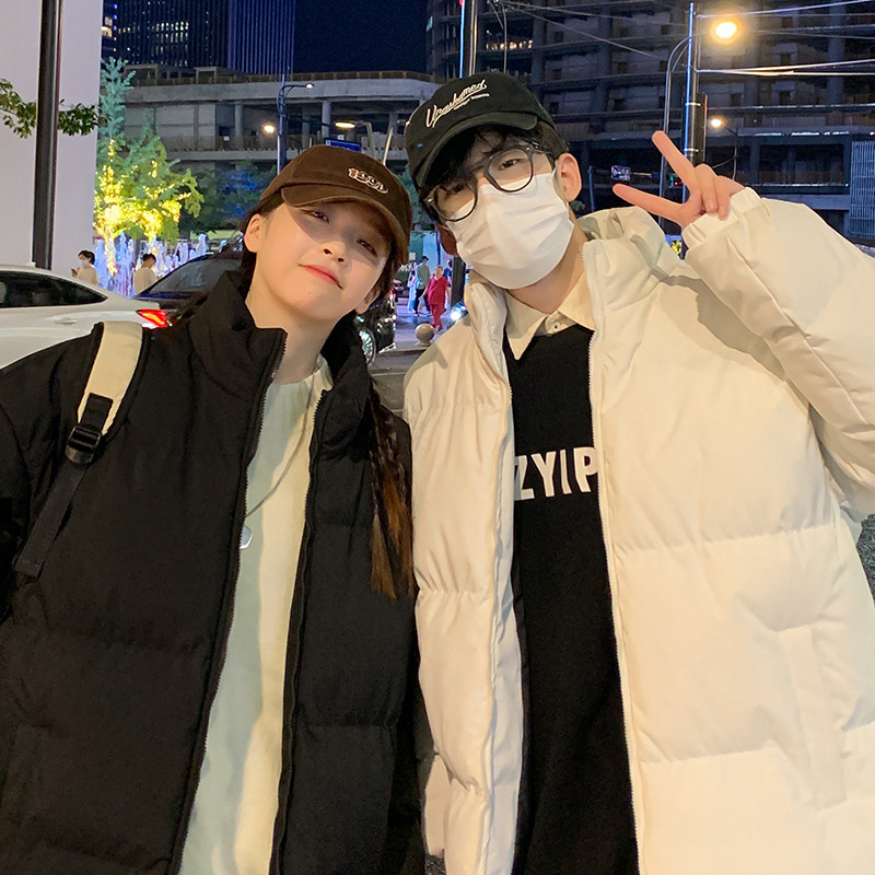 Steppjacke mit Stehkragen für Damen und Herren, dicke Daunenjacke für Paare, Steppjacke für Herren_voghion.com