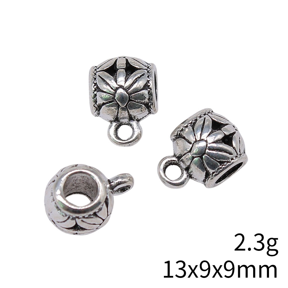 1 Stück 9*13mm Legierung Blume Poliert Anhänger display picture 4