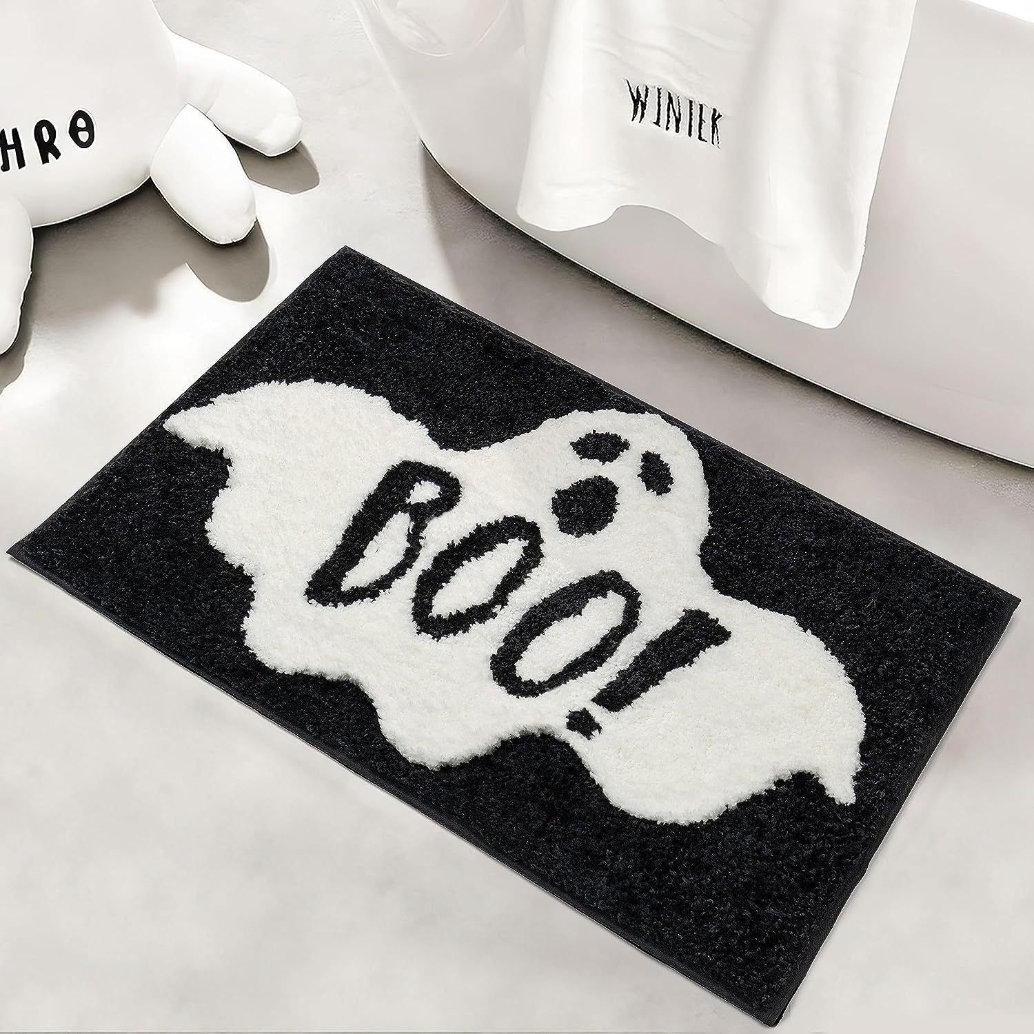 Halloween Pompoen Clown Vloermat Hoge Dichtheid Kasjmier Vloermat Badkamer Keuken Deur Water Absorberende Voetmat_voghion.com