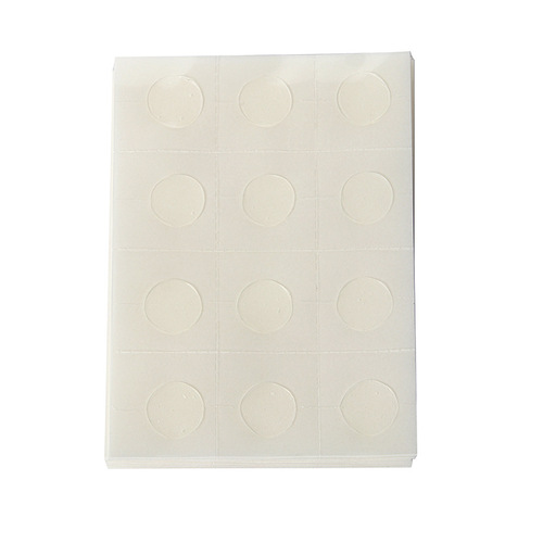 Double-sided dispensing glue for packaging cosmetics and crafts, 12 pieces, 20 pieces each, easy to tear, no trace, removable glue, round dot glue
