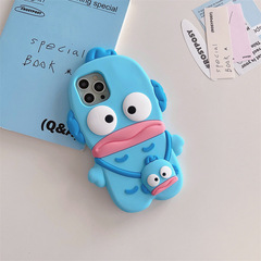 卡通立體丑魚漢頓適用iPhone14手機殼蘋果13搞怪12/11軟殼15pm潮