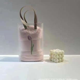 Tulip Single Towel Coral Velvet Towel Event Opening Gift Wholesale Advertising Gift Gift Bag Printable