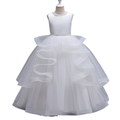 Children's formal dress princess skirt high-end wedding ball gown little girl host piano performance dress cross-border