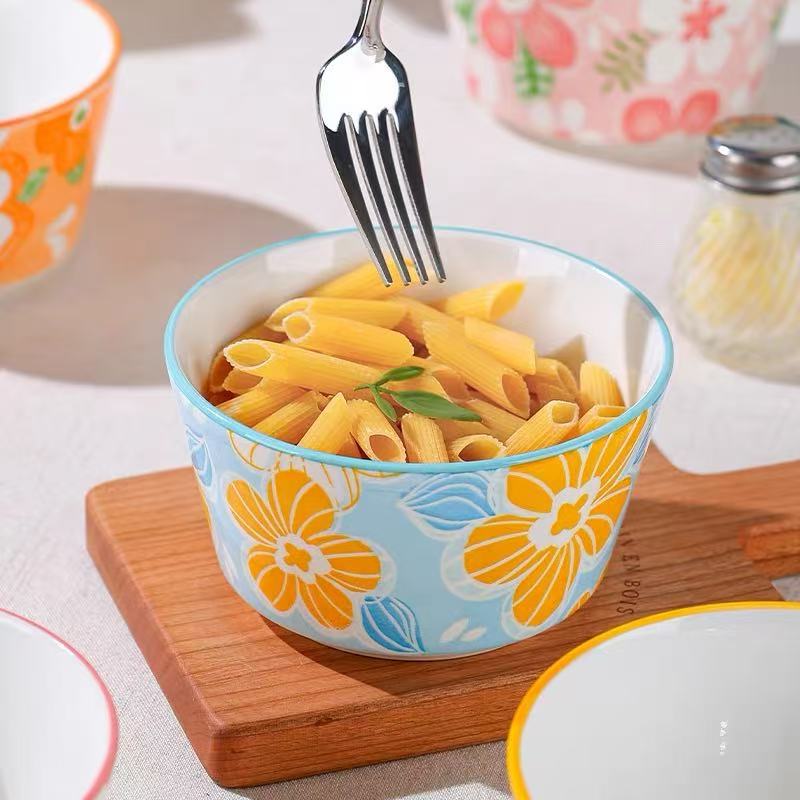 El viento idílico de alto valor de la cara de cerámica doméstica cuenco de arroz cuenco de sopa cuenco de ensalada cuenco de postre cuenco de cerámica image 5