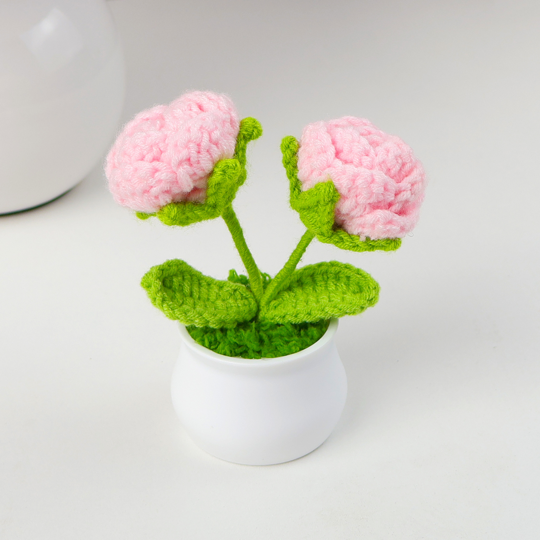 Rosas rosadas acabadas (dos cabezas) Pequeñas macetas