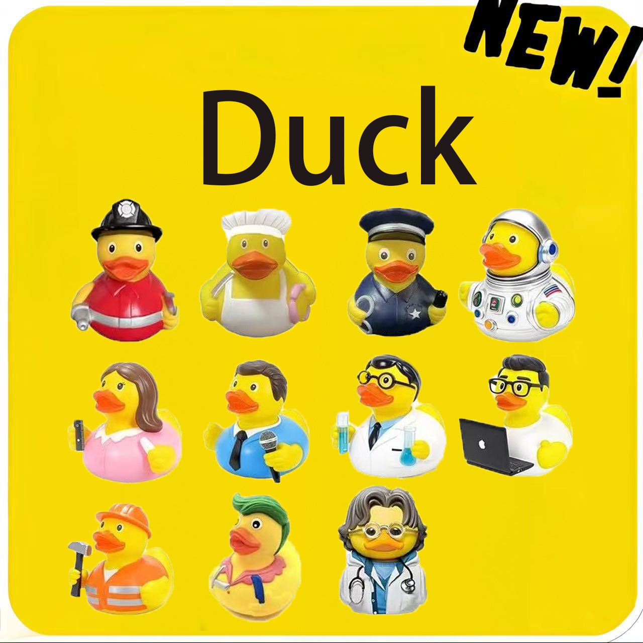 Nuevo pato profesional creativo pequeño pato amarillo juguete pellizco llamado sonido bebé juguete de baño jugar en el agua pequeño pato amarillo flotante