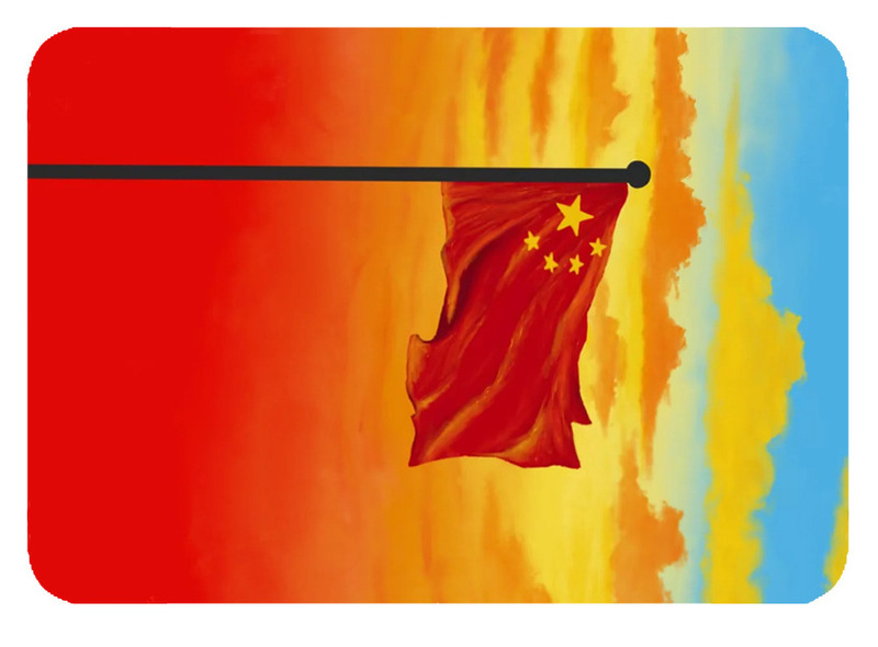 创意红色喜庆系列国庆文创纪念品磁吸贴 祖国生日水晶玻璃冰箱贴|undefined