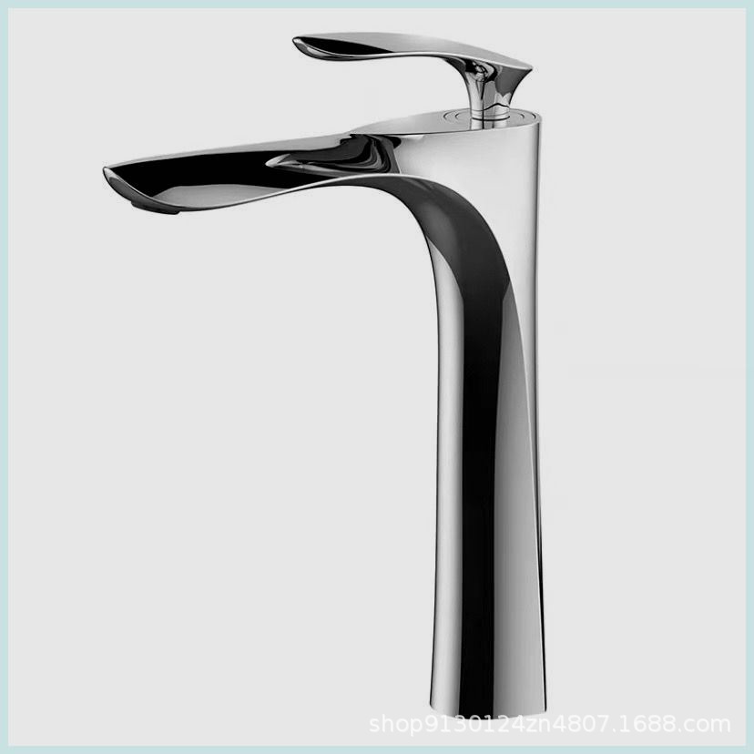 Grifos de lavabo gris de pistola baños calientes y fríos de lujo ligero hogar lavabo tablero de ingeniería de agujero único hotel al por mayor