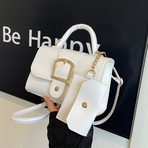 Candy-colored summer minimalist retro trendy cool crossbody shoulder handbag small square bag for women