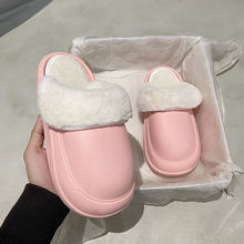 2023新款棉拖鞋女室内居家百搭可拆洗厚底防滑居家情侣款防水拖鞋