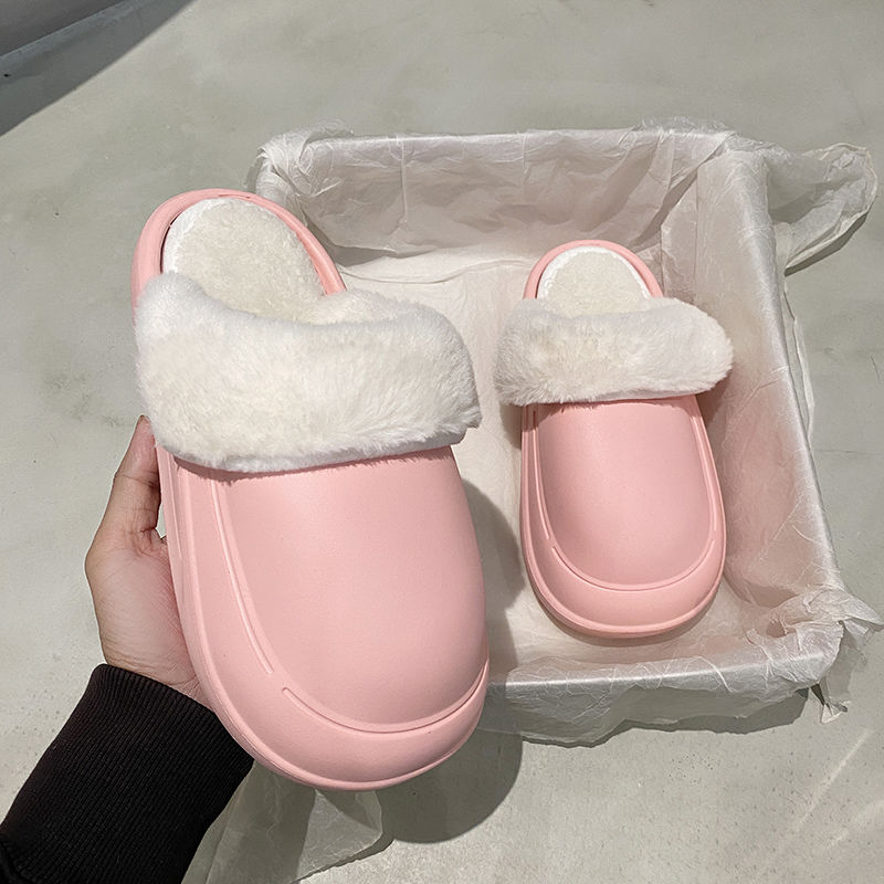 2023新款棉拖鞋女室内居家百搭可拆洗厚底防滑居家情侣款防水拖鞋