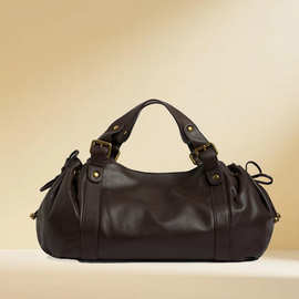 跨境包包大容量通勤手提包新款女包百搭纯色软面枕头包女士斜挎包