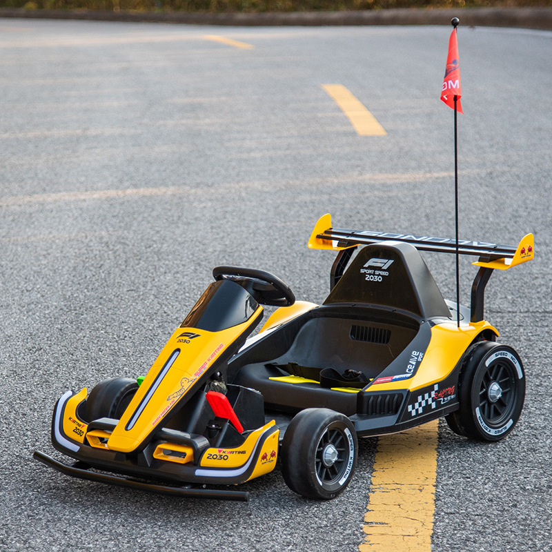Niños eléctrico Kart drift coche control remoto pista coche eléctrico ATV diez años de edad, niño práctico coche eléctrico