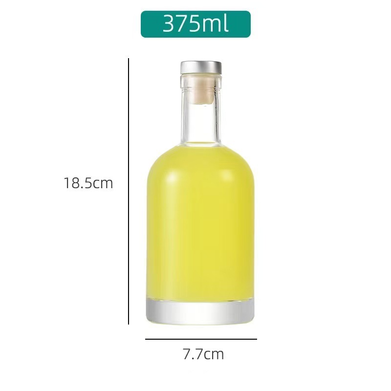 Botella vacía de vodka botella vacía de vino de fruta corporativa privada personalizada botella de vidrio blanco cristalino especial para banquete soporte personalizado