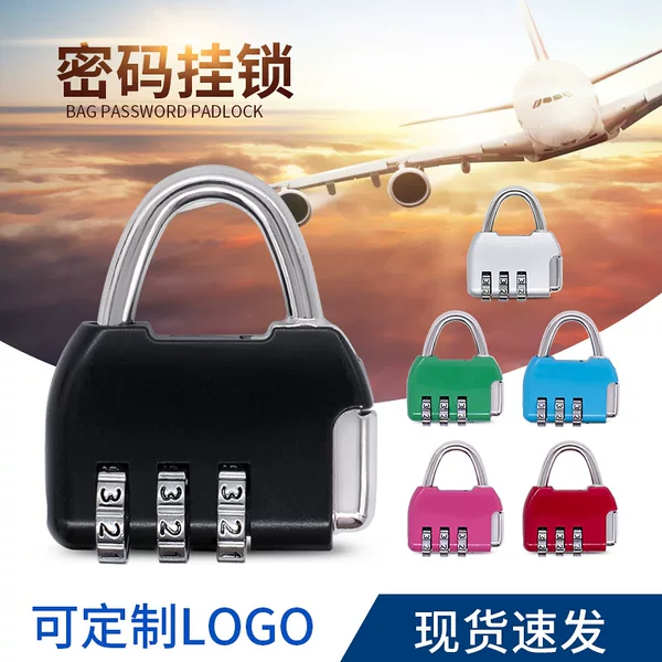 Wholesale trolley mini color padlock GS-018F cartoon storage box anti-theft luggage backpack padlock