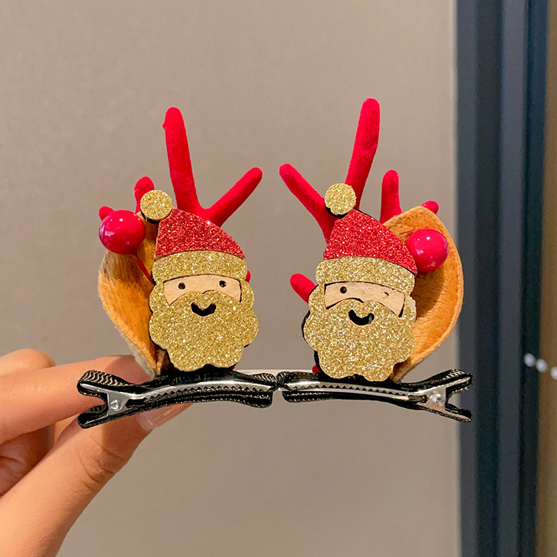 Regalo di Natale Forcina per capelli di alce di Natale Fascia per capelli da donna Cravatta Sen Forcina per capelli di corna di cervo carina per bambini Copricapo_voghion.com