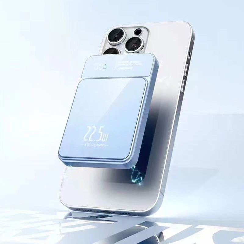 Pantalla digital inteligente 15W Lightning magnet de carga directa mini teléfono móvil cargador tesoro al aire libre fabricantes de energía portátil