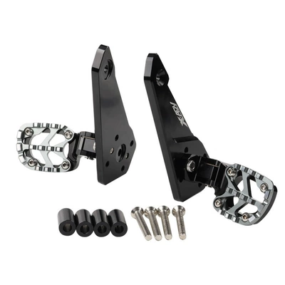 Motorcycle Footrest Assembly Aluminum – Motorcycle pedals - silver
