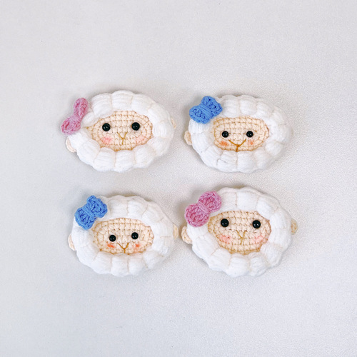 Purely handmade wool braided hairpins, cute lamb children's hairpins, BB clips, cute little animals, girls' hair accessories wholesale